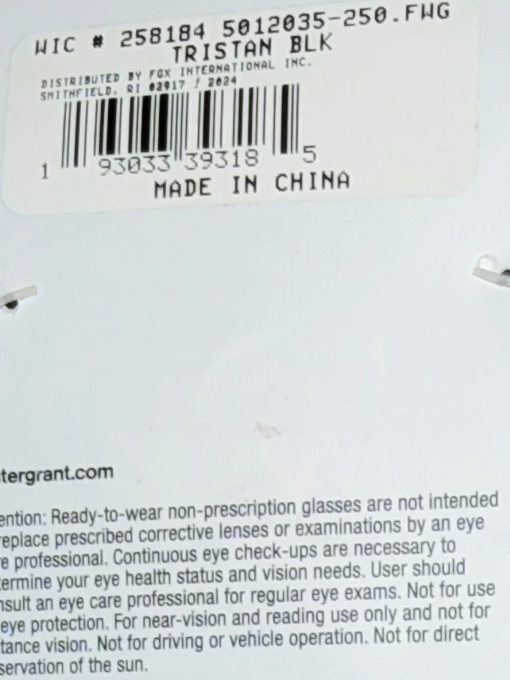 Foster Grant Premium Reading Glasses +2.50 Strength with Sleeve